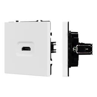 Фото #1 товара Механизм HDMI розетки SCT-NOBE-MHD1-SFPL-WH (Arlight, Белый кварц)