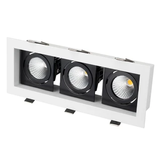 Фото #1 товара Светильник CL-KARDAN-S260x102-3x9W White (WH-BK, 38 deg) (Arlight, IP20 Металл, 3 года)