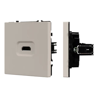Фото #1 товара Механизм HDMI розетки SCT-NOBE-MHD1-SFPL-CA (Arlight, Кашемир)