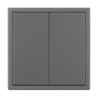 Фото #1 товара Механизм звонкового выключателя двухклавишный SWT-NOBE-MKR2-SFPL-GR (230V, 10A) (Arlight, Серый базальт)