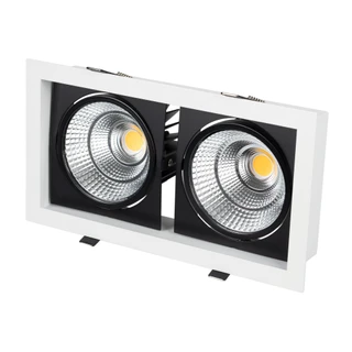 Фото #1 товара Светильник CL-KARDAN-S283x152-2x25W White6000 (WH-BK, 30 deg) (Arlight, IP20 Металл, 3 года)
