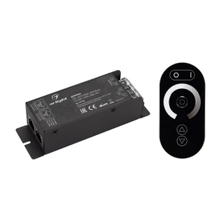 Фото #1 товара Диммер ARL-3022-OVAL-DIM Black (12-24V, 1x25A, ПДУ, RF) (Arlight, IP20 Металл, 2 года)