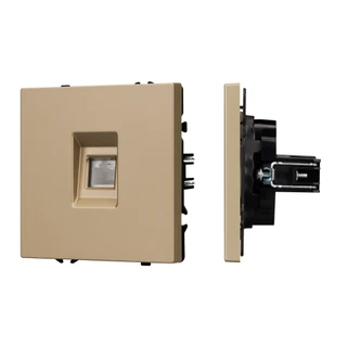 Фото #1 товара Механизм компьютерной розетки SCT-NOBE-MPC1-SFPL-GD (RJ-45, CAT6) (Arlight, -)