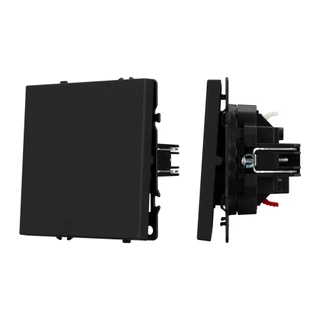 Фото #1 товара Механизм выключателя одноклавишный проходной SWT-NOBE-MKP1-SFPL-BK (230V, 10A) (Arlight, -)