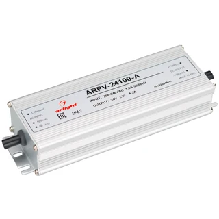 Фото #1 товара Блок питания ARPV-24100-A (24V, 4.2A, 100W) (Arlight, IP67 Металл, 3 года)