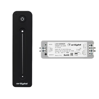 Фото #1 товара Диммер SMART-DIM-SET-LINE (12-24V, 1x8A, ПДУ 2.4G) (Arlight, IP20 Пластик, 5 лет)