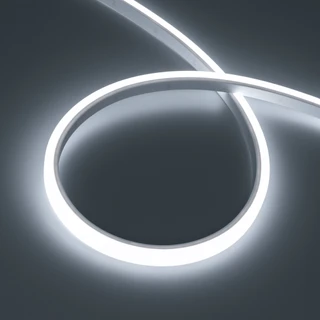 Фото #1 товара Светодиодная лента герметичная WAVE-TOP-PU-A144-10x10mm 24V White5700 (5 W/m, IP68, 5m, wire x2) (Arlight, Вывод боковой, 3 года)