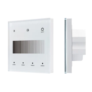 Фото #1 товара INTELLIGENT ARLIGHT Сенсорная панель SMART-DALI-301-11-1G-4SC-DT6 Белая (230V, встраиваемая, 2.4G) (IARL, IP20 Пластик, 5 лет)