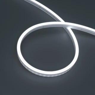 Фото #1 товара Светодиодная лента герметичная WAVE-SIDE-PU-A120-06x12mm 24V White5700 (8 W/m, IP68, 5m, wire x2) (Arlight, Вывод прямой, 3 года)