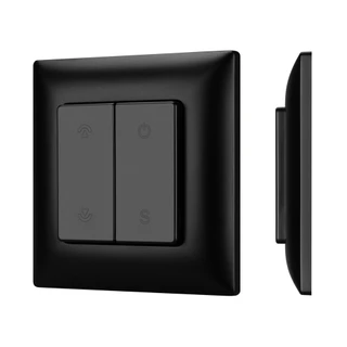 Фото #1 товара INTELLIGENT ARLIGHT Кнопочная панель SMART-RF-801-22-1G-DIM-SUF Black (3V, 2.4G) (IARL, IP20 Пластик, 5 лет)