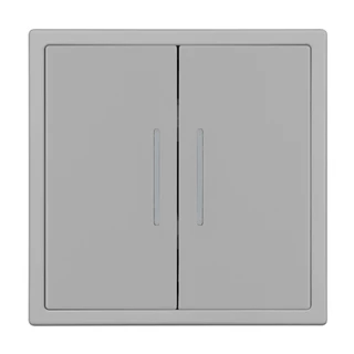 Фото #1 товара Механизм звонкового выключателя двухклавишный LED SWT-NOBE-MKR2-SFPL-L-IS (230V, 10A) (Arlight, Никель)