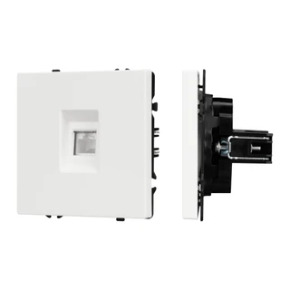 Фото #1 товара Механизм компьютерной розетки SCT-NOBE-MPC1-SFPL-WH (RJ-45, CAT6) (Arlight, -)