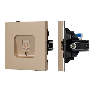 Фото #1 товара Механизм компьютерной розетки SCT-TENDO-MPC1-PL-GD (RJ-45, CAT6) (Arlight, -)