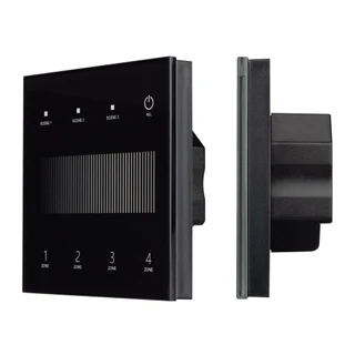 Фото #1 товара INTELLIGENT ARLIGHT Сенсорная панель SMART-DALI-301-11-4G-3SC-DT6 Черная (230V, встраиваемая, 2.4G) (IARL, IP20 Пластик, 5 лет)