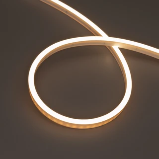 Фото #1 товара Светодиодная лента герметичная WAVE-SIDE-PU-A120-06x12mm 24V Warm3500 (8 W/m, IP68, 5m, wire x2) (Arlight, Вывод прямой, 3 года)