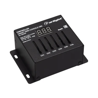 Фото #1 товара INTELLIGENT ARLIGHT Контроллер SMART-DMX-301-43-6G-SUF Black (5-24V, Console) (IARL, IP20 Металл, 5 лет)
