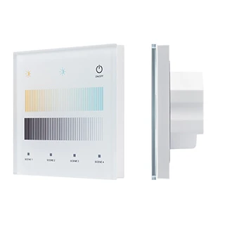 Фото #1 товара INTELLIGENT ARLIGHT Сенсорная панель SMART-DALI-301-11-1G-4SC-DT8 Белая (230V, встраиваемая, 2.4G) (IARL, IP20 Пластик, 5 лет)