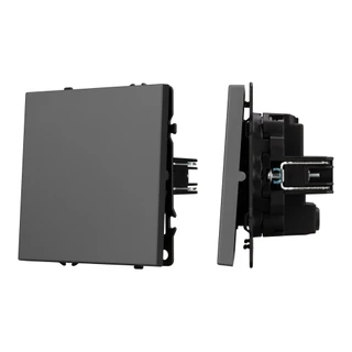 Фото #1 товара Механизм выключателя одноклавишный перекрёстный SWT-NOBE-MKX1-SFPL-GR (230V, 10A) (Arlight, -)