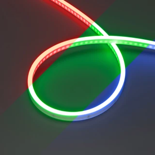 Фото #1 товара Светодиодная лента герметичная WAVE-SIDE-PU-H120-06x12mm 24V RGB (8 W/m, IP68, 1m, wire x1) (Arlight, Вывод прямой, 3 года)