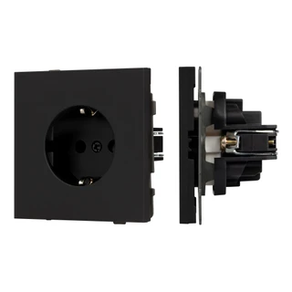 Фото #1 товара Механизм электрической розетки SCT-TENDO-MEU1-SFPL-BK (230V, 16A) (Arlight, -)