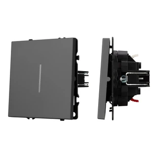 Фото #1 товара Механизм выключателя одноклавишный непроходной LED SWT-NOBE-MK01-SFPL-L-GR (230V, 10A) (Arlight, -)