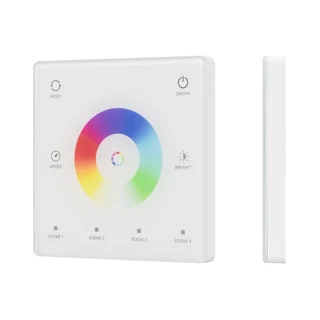 Фото #1 товара INTELLIGENT ARLIGHT Сенсорная панель SMART-SPI-801-11-4SC-RGBW-SUF White (3V, 2.4G) (IARL, IP20 Пластик, 5 лет)