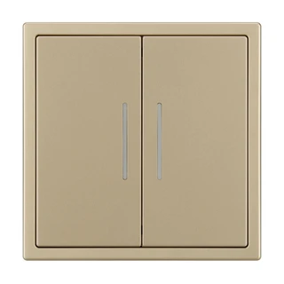 Фото #1 товара Механизм звонкового выключателя двухклавишный LED SWT-NOBE-MKR2-SFPL-L-GD (230V, 10A) (Arlight, Золотой песок)