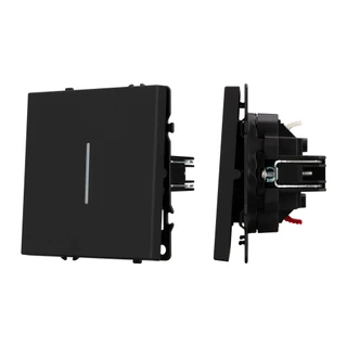 Фото #1 товара Механизм выключателя одноклавишный непроходной LED SWT-NOBE-MK01-SFPL-L-BK (230V, 10A) (Arlight, -)