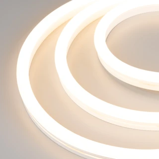 Фото #1 товара Светодиодная лента герметичная WAVE-SIDE-A120-12x25mm 230V Warm3000 (12 W/m, IP67, 50m, wire x2) (Arlight, Грибовидная форма)