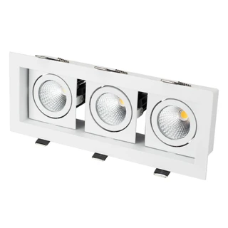 Фото #1 товара Светильник CL-KARDAN-S260x102-3x9W White (WH, 38 deg) (Arlight, IP20 Металл, 3 года)