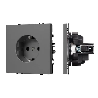 Фото #1 товара Механизм электрической розетки SCT-NOBE-MEU1-SFPL-GR (230V, 16A) (Arlight, -)