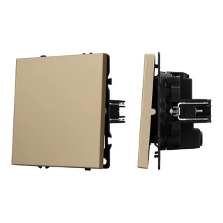 Фото #1 товара Механизм выключателя одноклавишный перекрёстный SWT-NOBE-MKX1-SFPL-GD (230V, 10A) (Arlight, -)