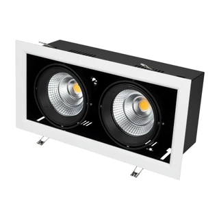 Фото #1 товара Светильник CL-KARDAN-S375x190-2x25W White6000 (WH-BK, 30 deg) (Arlight, IP20 Металл, 3 года)