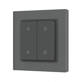 Фото #1 товара INTELLIGENT ARLIGHT Кнопочная панель SMART-RF-801-22-MULTI черная, квадрат. (3V, стекло, 2.4G) (IARL, IP20 Пластик, 5 лет)
