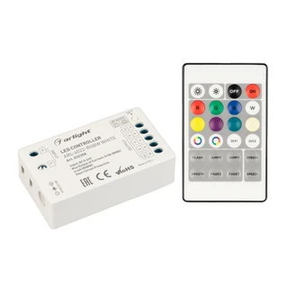 Фото #1 товара Контроллер ARL-4022-RGBW White (5-24V, 4x4A, ПДУ 24кн, RF) (Arlight, IP20 Пластик, 3 года)
