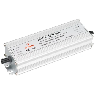 Фото #1 товара Блок питания ARPV-12100-A (12V, 8.5A, 100W) (Arlight, IP67 Металл, 3 года)