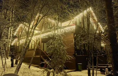 Подсветка загородного дома, Московская область