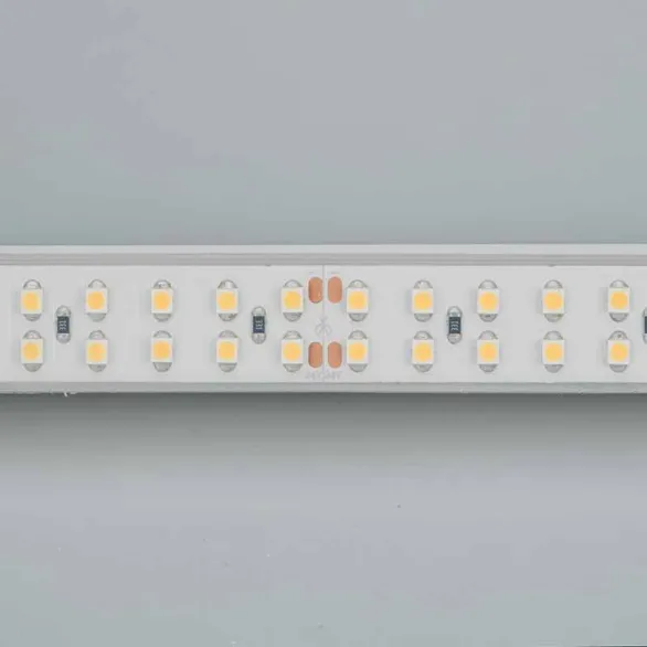 Светодиодная лента RTW 2-5000P 24V Warm2700 2x2 (3528, 1200 LED, LUX) (Arlight, 19.2 Вт/м, IP66)