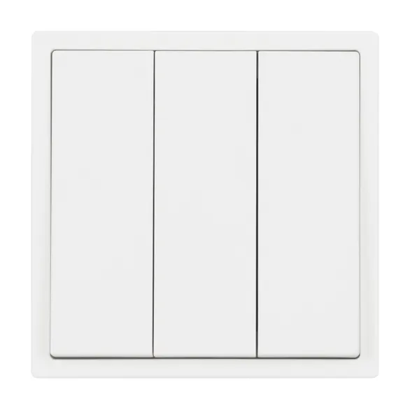 Механизм выключателя трехклавишный непроходной SWT-NOBE-MK03-SFPL-WH (230V, 10A) (Arlight, Белый кварц)