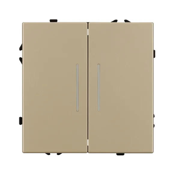 Механизм выключателя двухклавишный проходной LED SWT-NOBE-MKP2-SFPL-L-GD (230V, 10A) (Arlight, -)