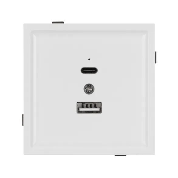 Механизм USB розетки SCT-TENDO-MUAC-PL-WH (5V, 3A, QC3) (Arlight, -)
