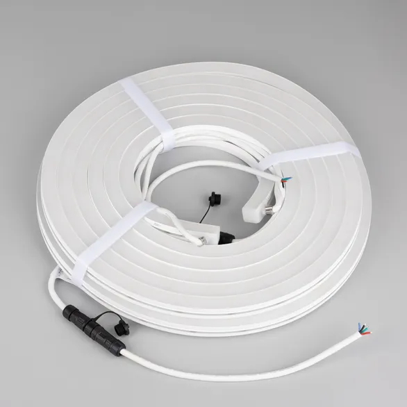 Светодиодная лента герметичная MOONLIGHT-PRO-SIDE-X360-16x16mm 24V RGB (12 W/m, IP67, 10m, wire x2) (Arlight, Вывод боковой, 5 лет)