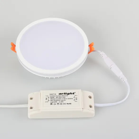 Светодиодная панель LTD-135SOL-20W White (Arlight, IP44 Пластик, 3 года)