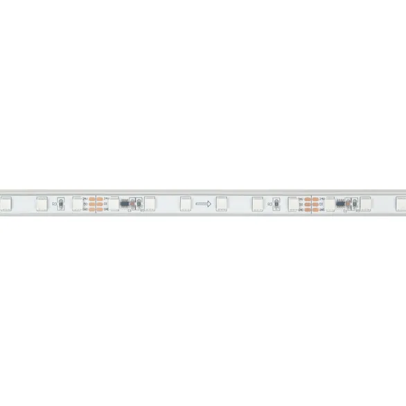 Светодиодная лента герметичная SPI-P-F72-11mm 24V RGB-PX6 (14.4 W/m, IP66, 3535, 5m) (Arlight, бегущий огонь)
