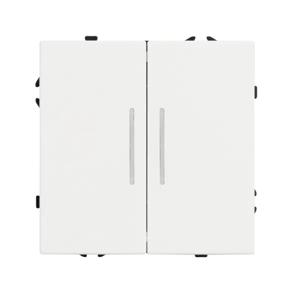 Механизм выключателя двухклавишный непроходной LED SWT-NOBE-MK02-SFPL-L-WH (230V, 10A) (Arlight, -)