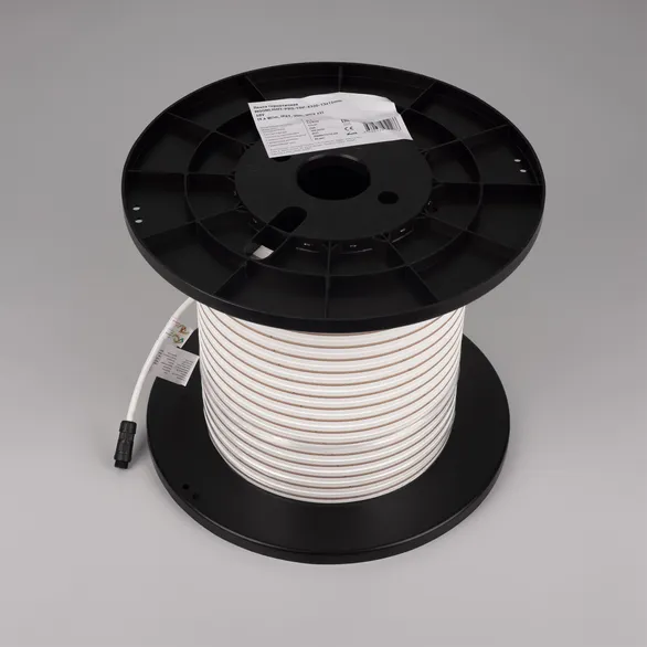 Светодиодная лента герметичная MOONLIGHT-PRO-TOP-X320-13x12mm 48V White6000 (9.6 W/m, IP67, 30m, wire x2) (Arlight, Вывод боковой, 7 лет)