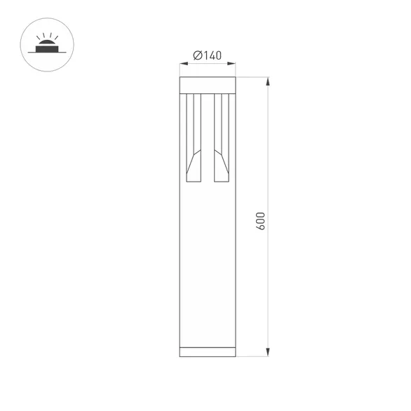 Светильник ландшафтный LGD-TIKTON-10W Warm3000 (Графит, 70 deg, 230V) (Arlight, IP65 Бетон, 3 года)
