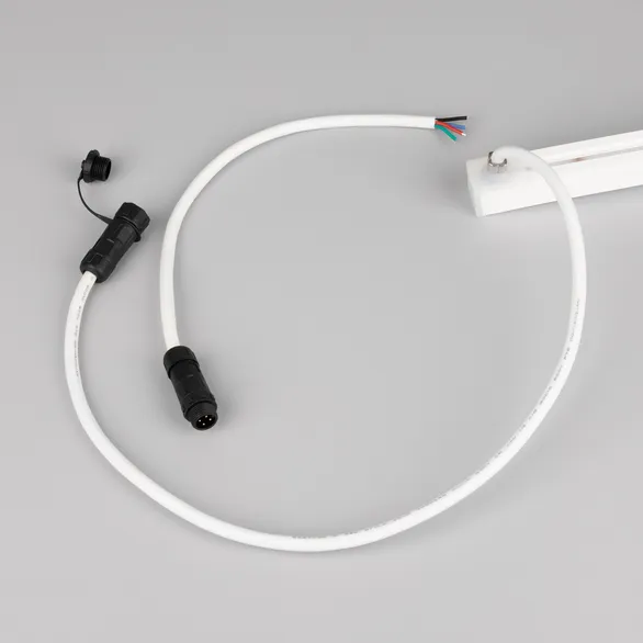 Светодиодная лента герметичная MOONLIGHT-PRO-SIDE-X360-20x20mm 24V RGB (12 W/m, IP67, 10m, wire x2) (Arlight, Вывод боковой, 5 лет)