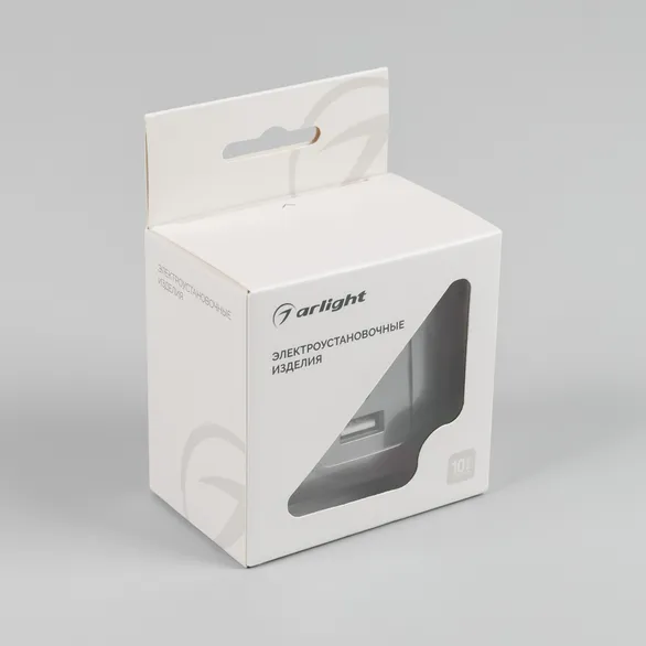 Механизм USB розетки SCT-MUAC-PL-GR-V (5V, 3A, QC4) (Arlight, -)