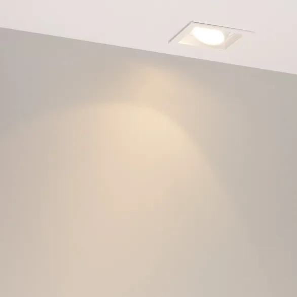 Светильник MS-VORTEX-BUILT-S90x90-12W Warm3000 (WH-WH, 20 deg, 230V) (Arlight, IP20 Металл, 5 лет)